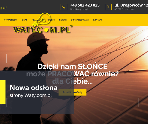 Nowa odsłona strony waty.com.pl